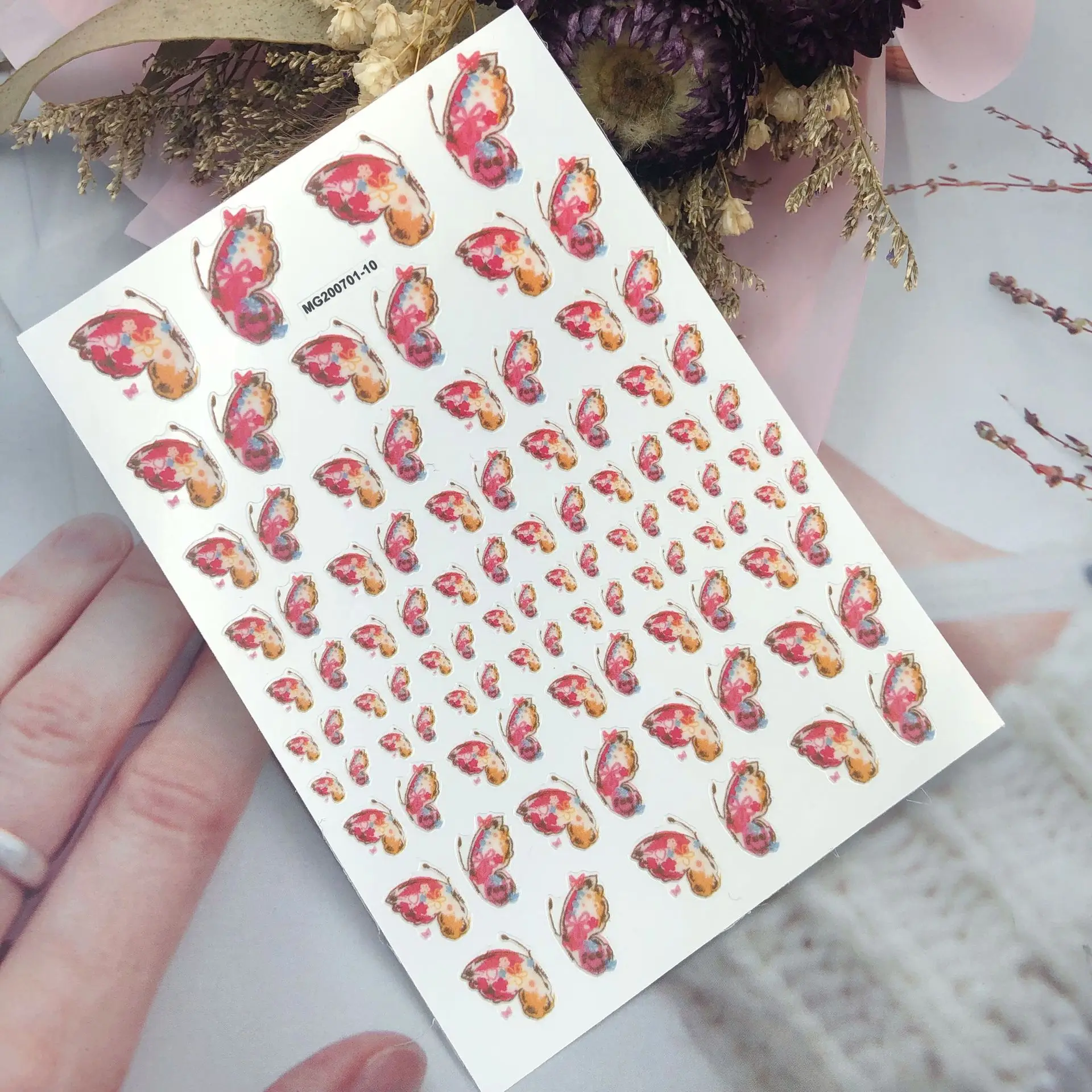 Стильные 3d наклейки для ногтей в японском стиле сделай сам Лидер продаж тонкие