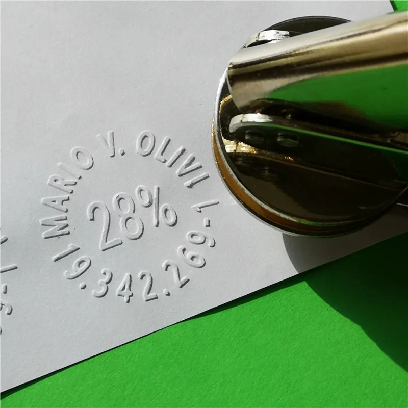 Создайте собственный штамп для тиснения/печать тиснения по индивидуальному