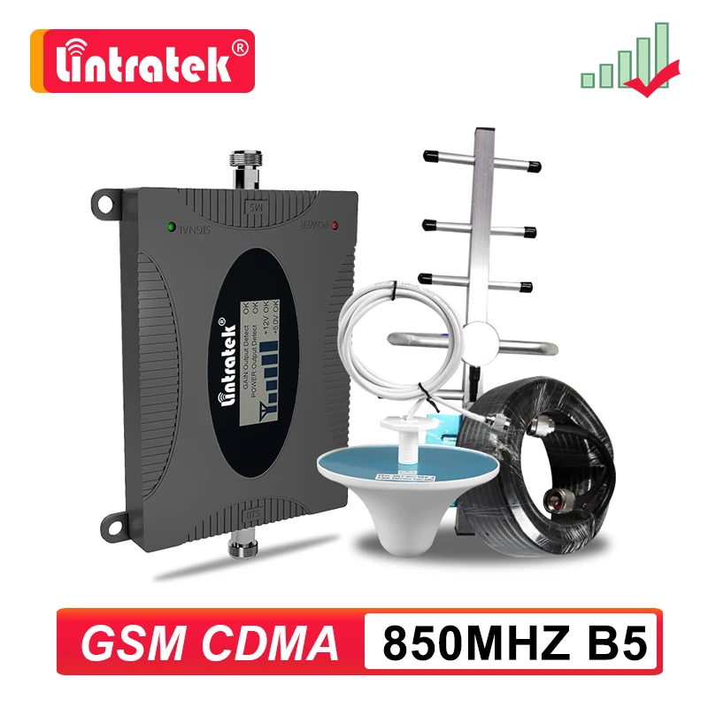 Усилитель сотового сигнала Lintratek LTE 850 МГц CDMA GSM UMTS 2g 3g 4g|Усилители сигнала| |