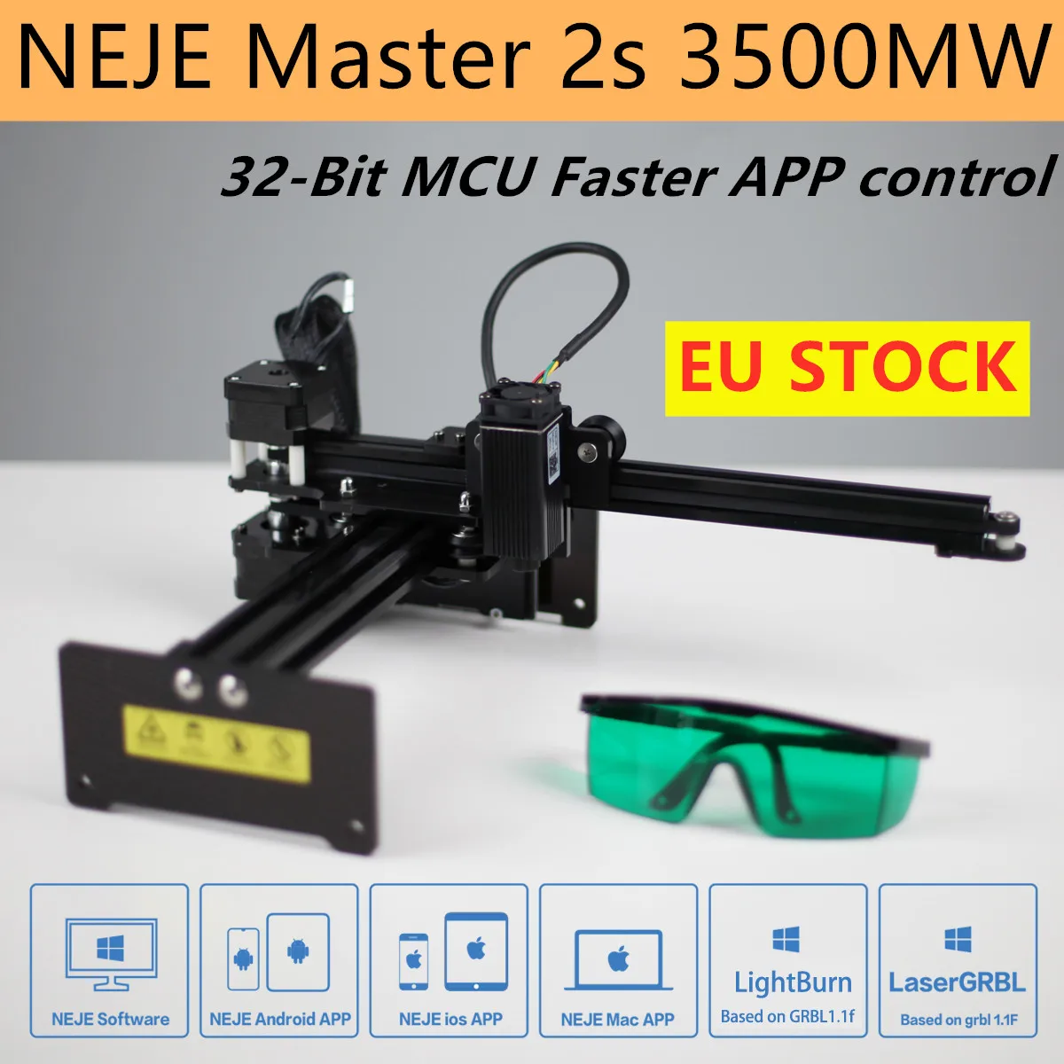 NEJE Master 2s 3500 мВт мини ЧПУ лазерный гравер гравировальный станок с беспроводным