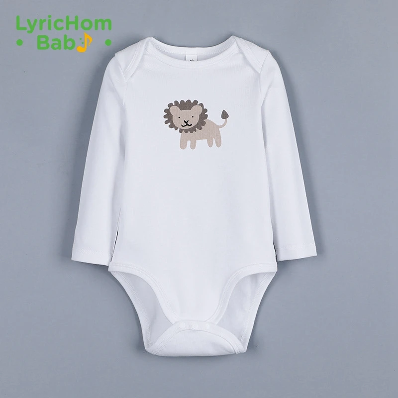 

LyricHom Baby 2021 Spring Newborn Baby Romper Infant Cotton Long Sleeve Boy Baby Clothes Girl Print Suit Baby 0-24M
