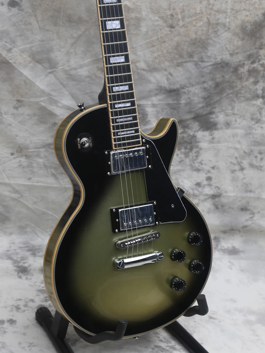 

MS Electric Guitar,Vintage Silver Brust Ebony, Ebony Fingerboard+Frets Binding