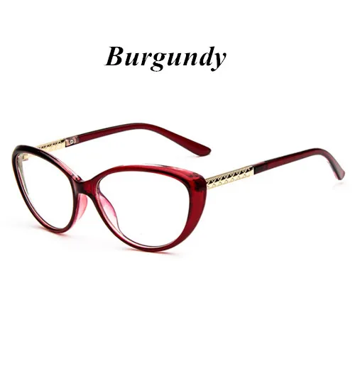 Burgundy KOTTDO, ретро очки кошачий глаз, сексуальные оптические очки, женские очки по рецепту, Мужская дешевая Оправа очков, очки для компьютера - Цвет оправы: Burgundy