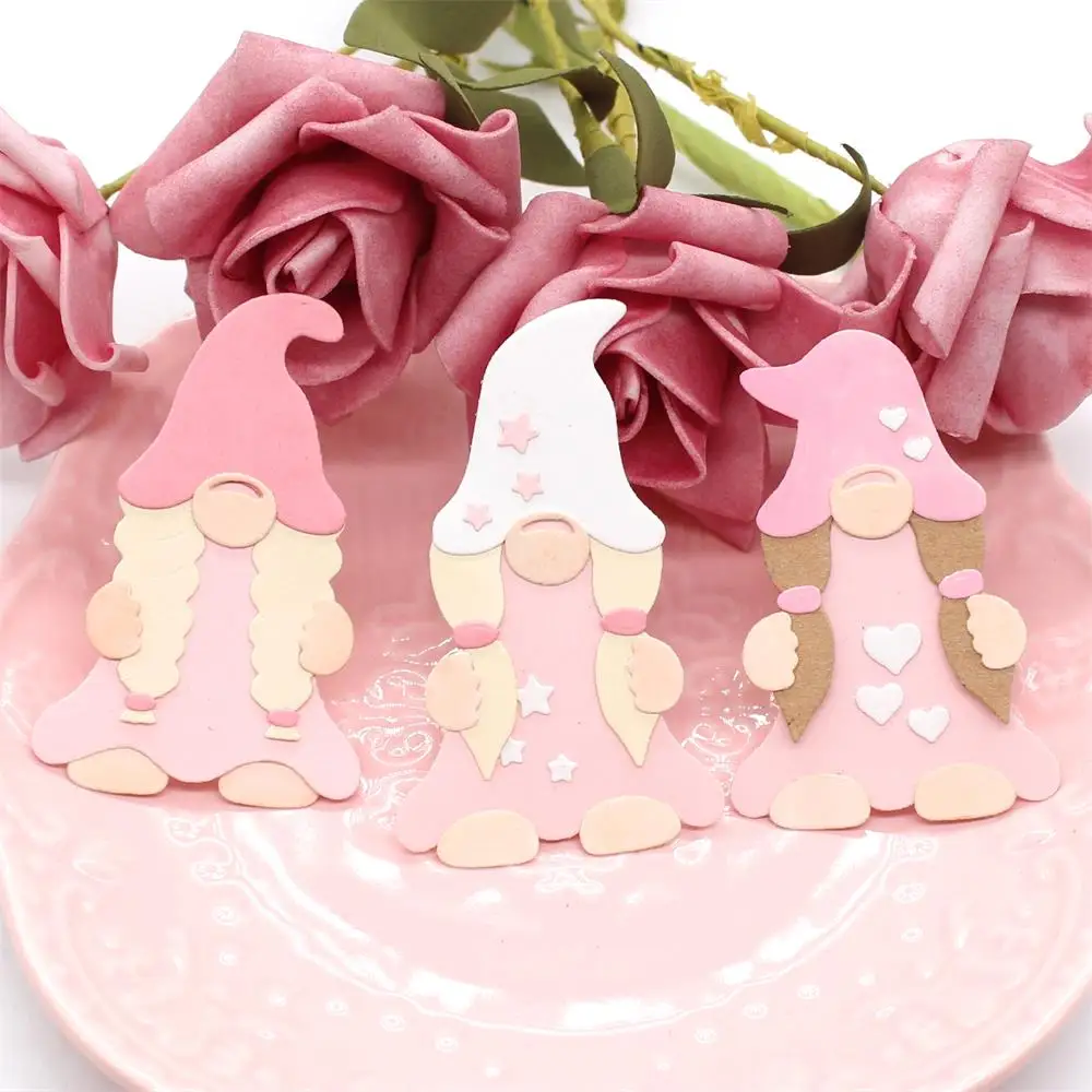 

Girl Gnome Metal Cutting Dies Stencils for DIY Scrapbooking Decorative Embossing DIY Paper Card