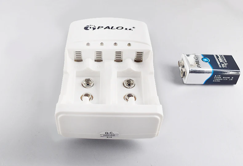 PALO 801 2 шт 9v перезаряжаемая батарея 300mAh 9 V nimh батарея 9 вольт батарея+ выделенное 2 слота 9v зарядное устройство AA AAA спешите к действию