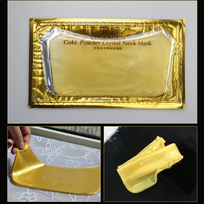 Натуральная растительная эссенция увлажняющая Золотая маска для шеи