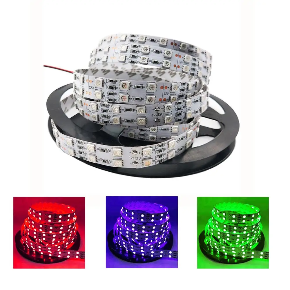 Светодиодная лента 5050 двухрядная неизолированная панель RGB Водонепроницаемая 120
