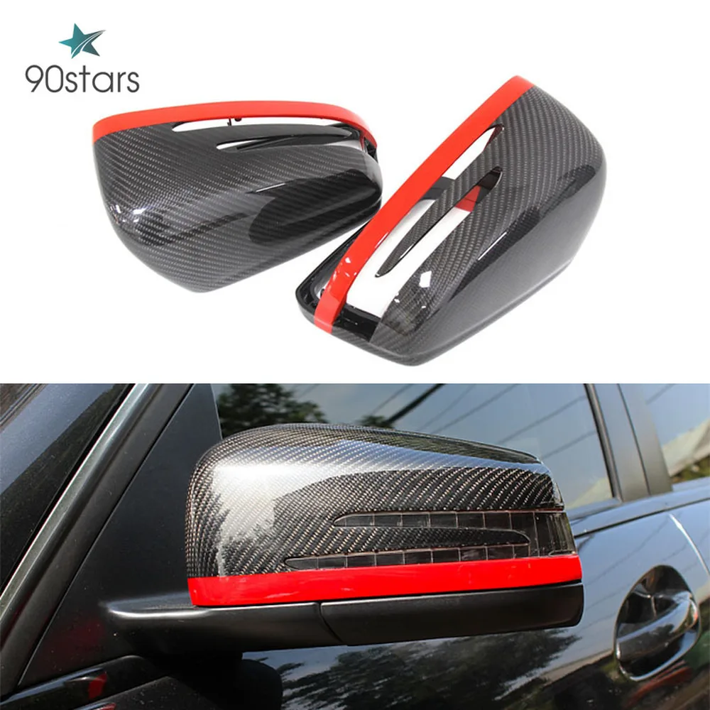 

Для Mercedes Carbon Mirror W204 W207 W212 W176 W218 W221, карбоновые колпачки для Mercedes A C CLS E CLA Class Крышка для зеркала из углеродного волокна
