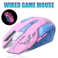 pohiks 1pc wired optical gaming mouse 7 buttons led backlit 2400dpi usb computer mice for pc laptop games mouses