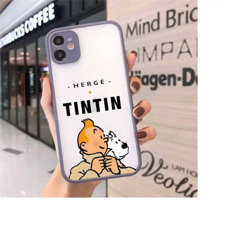 

The Adventures of Tintin Phone Cases matte transparent For iphone 7 8 11 12 plus mini x xs xr pro max cover