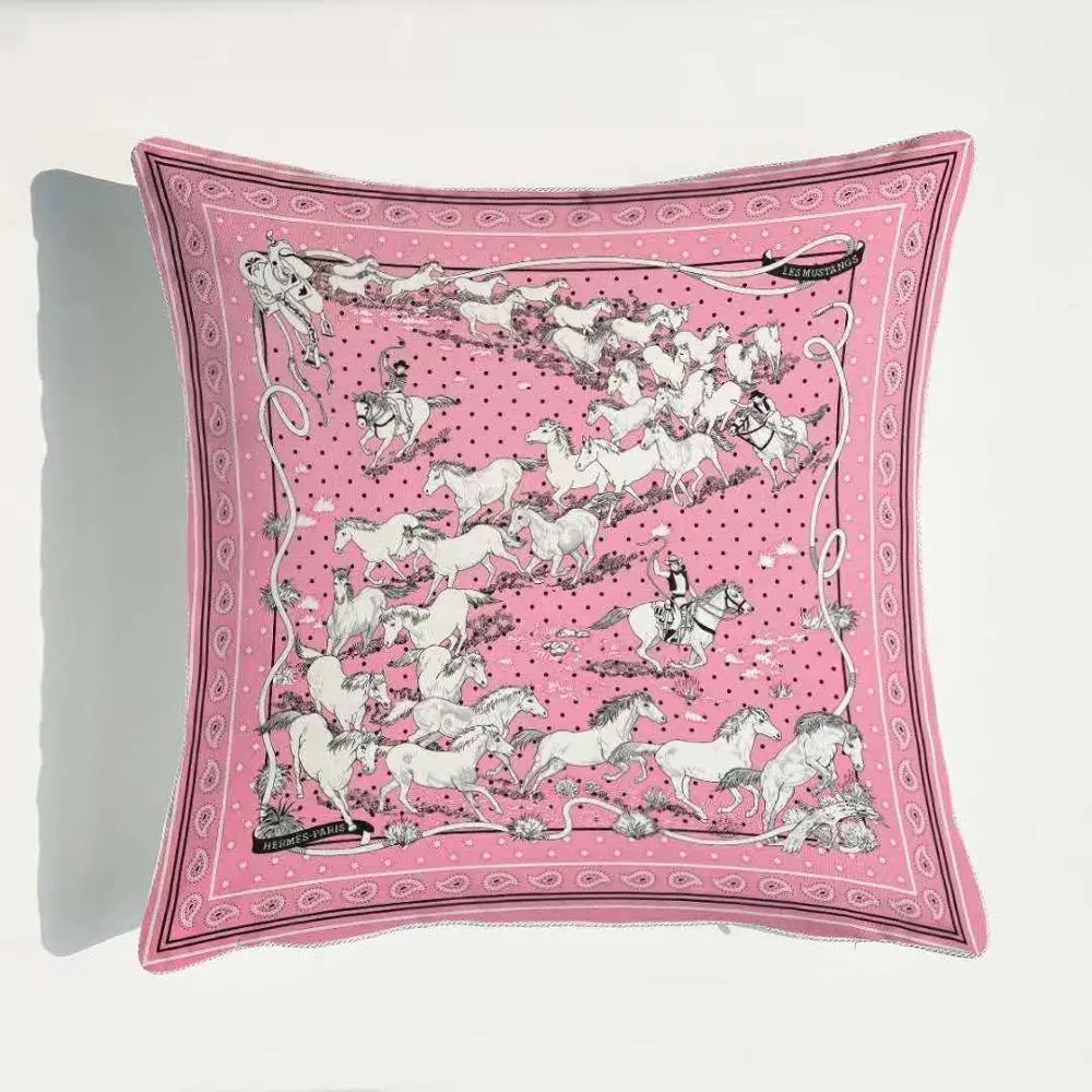 Европейский дизайн Cojines Decorativos Para Sof Зара* женский геометрический конский бренд чехол для подушки с Северными мотивами Королевский роскошный чехол для подушки - Цвет: 14