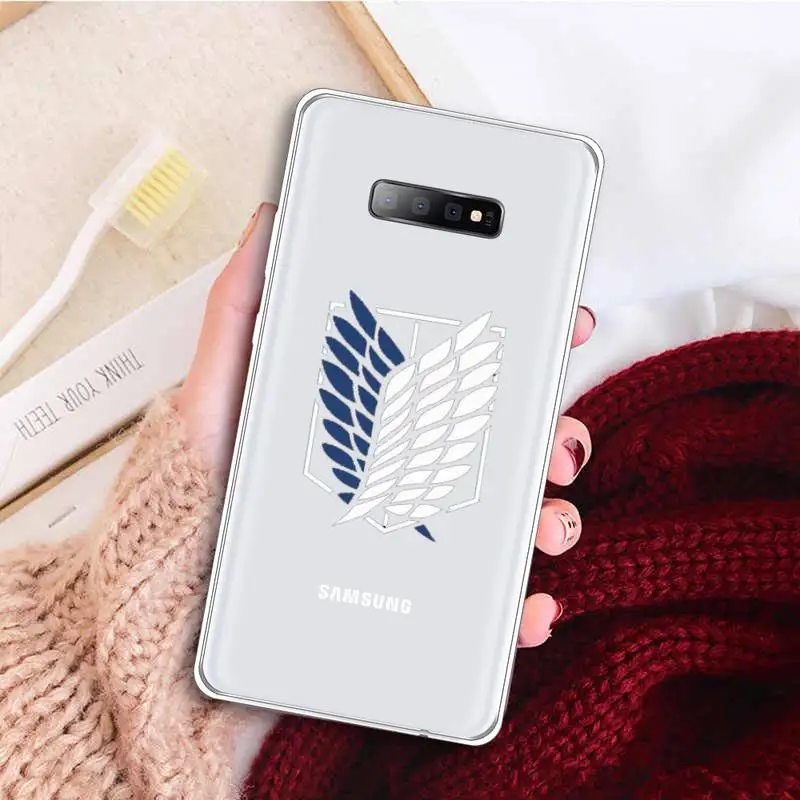 

Attack On Titan Phone Case Transparent For Samsung Galaxy A71 A21s S8 S9 S10 plus note 20 ultra