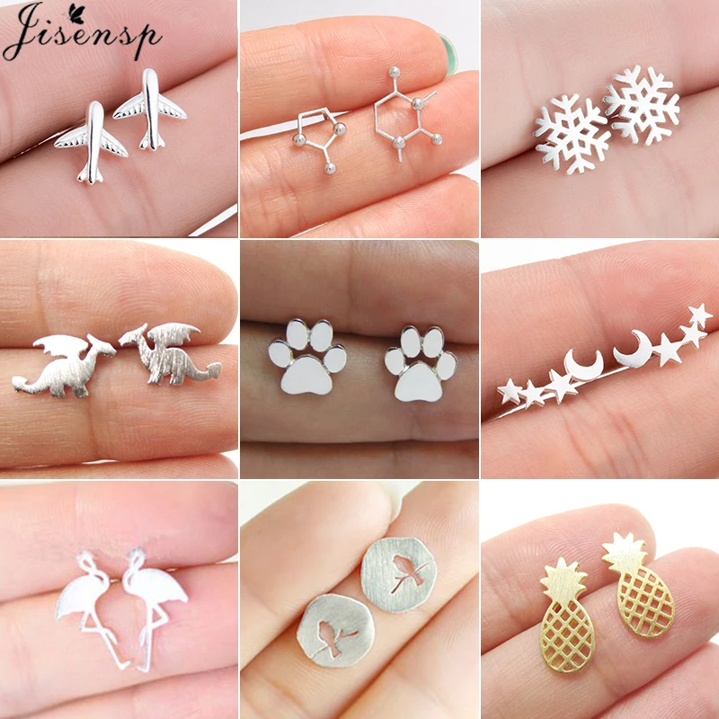 Женские золотые серьги гвоздики в виде собачьей лапы|Серьги-гвоздики| |