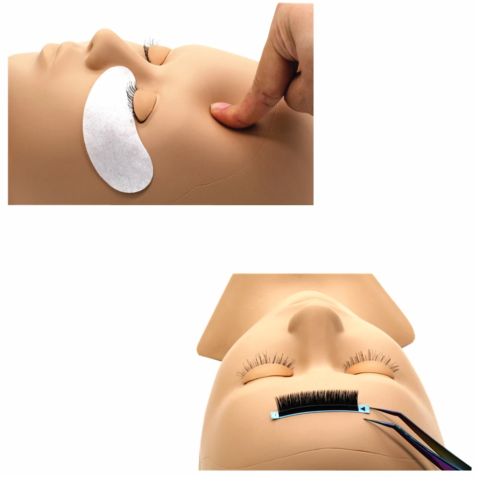 

New Eyelashes Extension Training Mannequin Head Starter Kits Soft-Touch Head Lip Makeup Eyelash Grafting Practice Trainer Tools