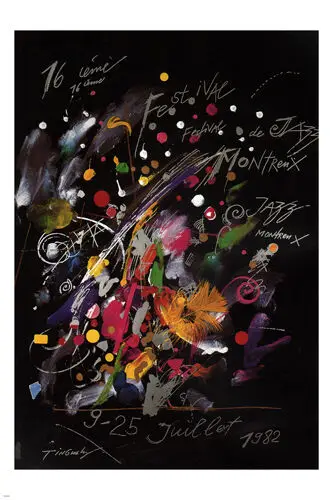 1982 год плакат на тему Джазового фестиваля Монтре современное искусство картины