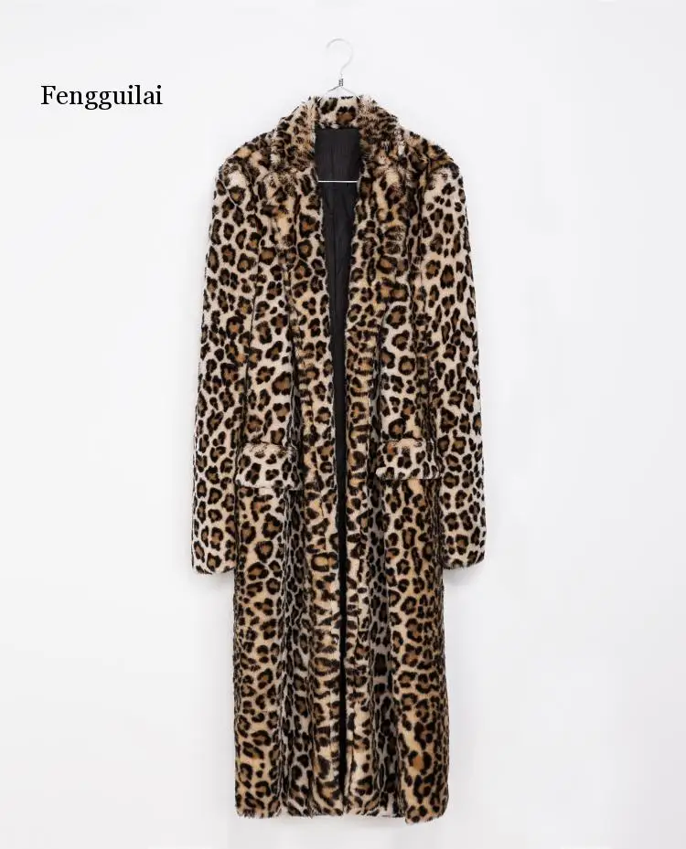Леопардовое меховое пальто женские осенне-зимние толстые теплые плюшевые куртки