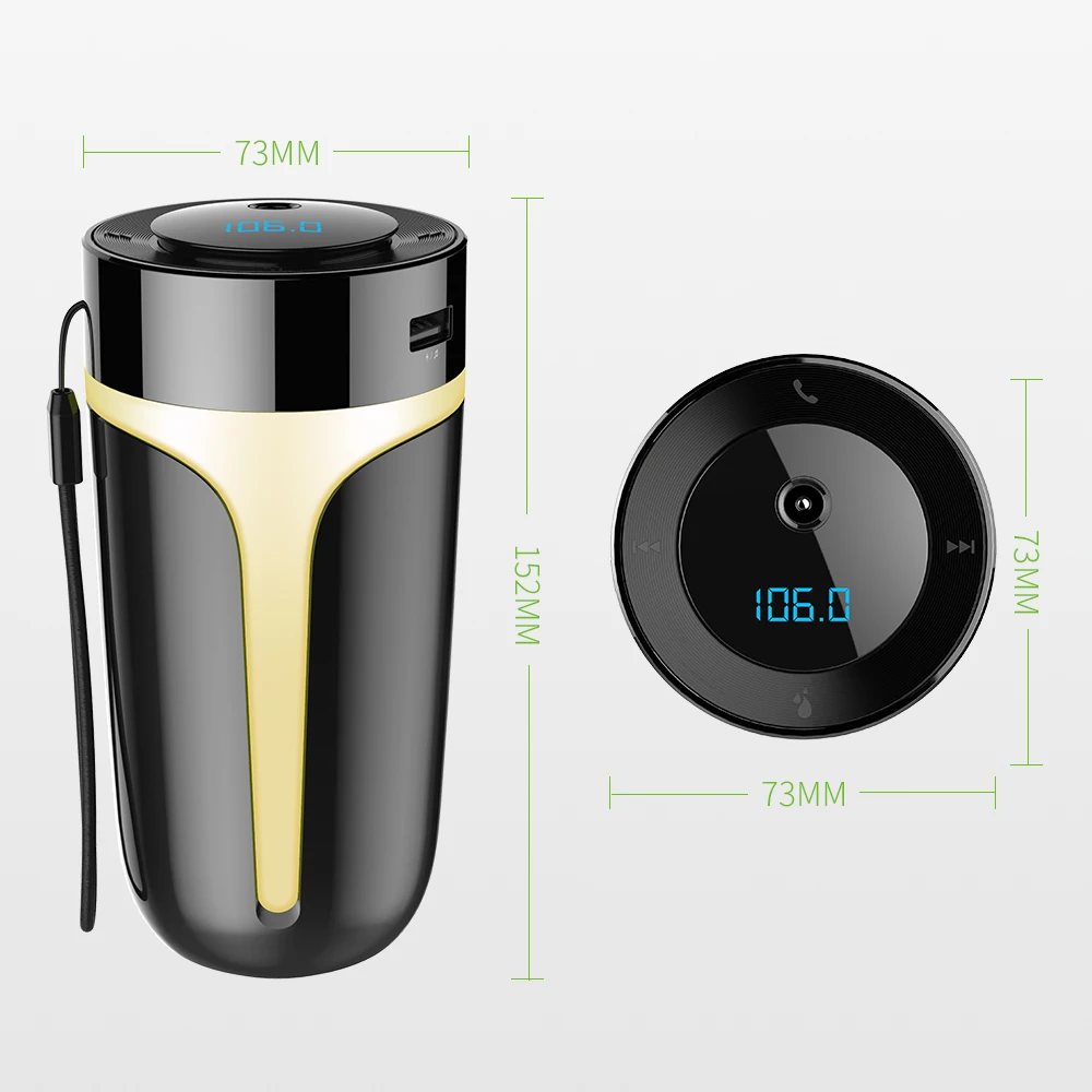 

Onever High Quality 300 ml Air Aroma Humidifier FM Transmitter Bluetooth 5.0 Audio Player for Home Car with LED Night Lamp