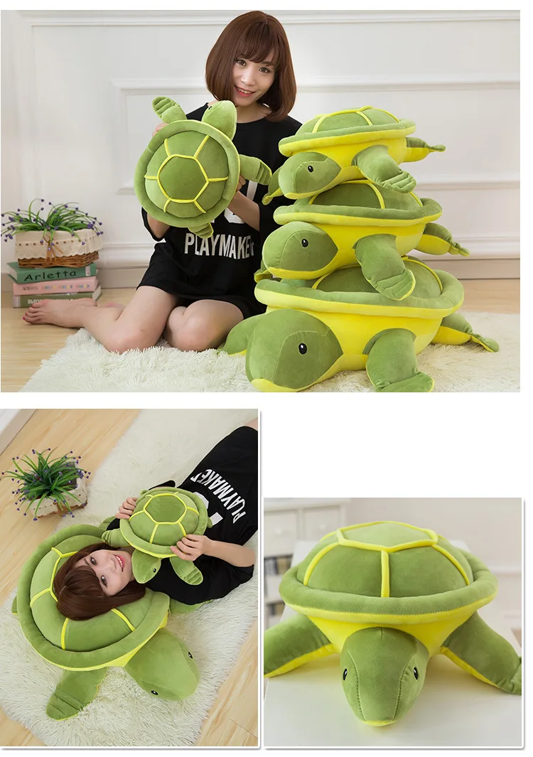 

Realistic Stuffed Animals Soft Plush Toy Sea Turtle Pillow 36~80cm for Kids Birthday Christmas Gift