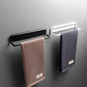 Самоклеящийся пластиковый держатель для полотенец Полка для ванной стеллаж для хранения обуви настенная вешалка для полотенец подвесная рейка кухонный Органайзер