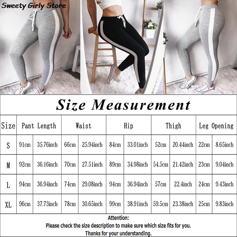 

Side Striped Sport Pants Women Elastic Waist Jogging Pants Gym Running Fitness Long Trousers Autumn Winter Cotton Trouser 2020