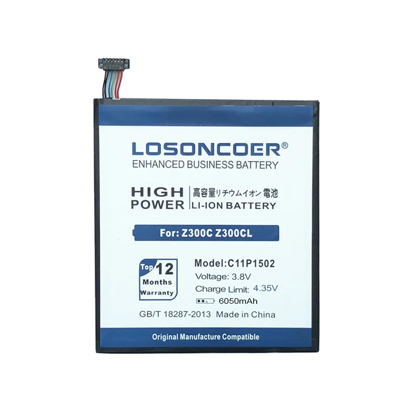 LOSONCOER 6050 мА/ч, C11P1502 высокое качество Батарея для ASUS ZenPad 10 Z300CL Z300M Z300C Z300CG P01T P023 10,1 батареи