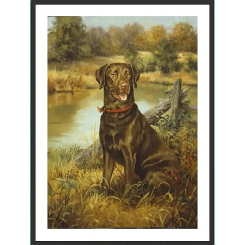 5D алмазная живопись сделай сам вышивка крестиком круглая Алмазная собака