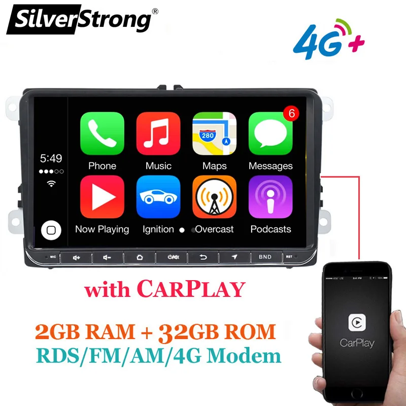 9inch,4G Modem,Android10 CarPlay Radio,For VW Passat,mk5 Golf6/Polo Android GPS,RDS TPMS