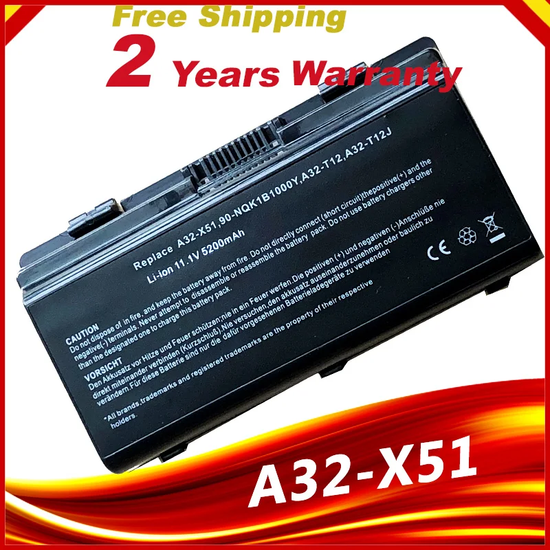 A32 X51 Аккумулятор для ноутбука ASUS X51C X51RL X51H X51L X51R T12J XT12 X58 X58C X58L T12B T12C T12ER T12|battery for asus