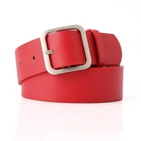female square buckle ladies retro belts strap students belts for women leather belts for women luxury designer new