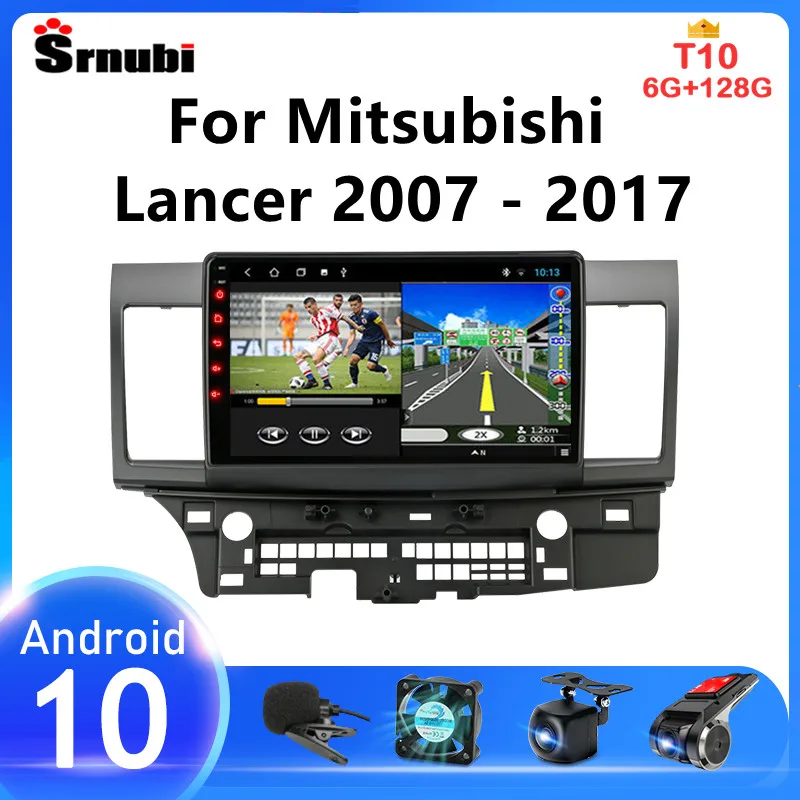 Автомагнитола 2 din Android 10 Wi Fi 4G для Mitsubishi Lancer CY 2007 2017 мультимедийный видеоплеер