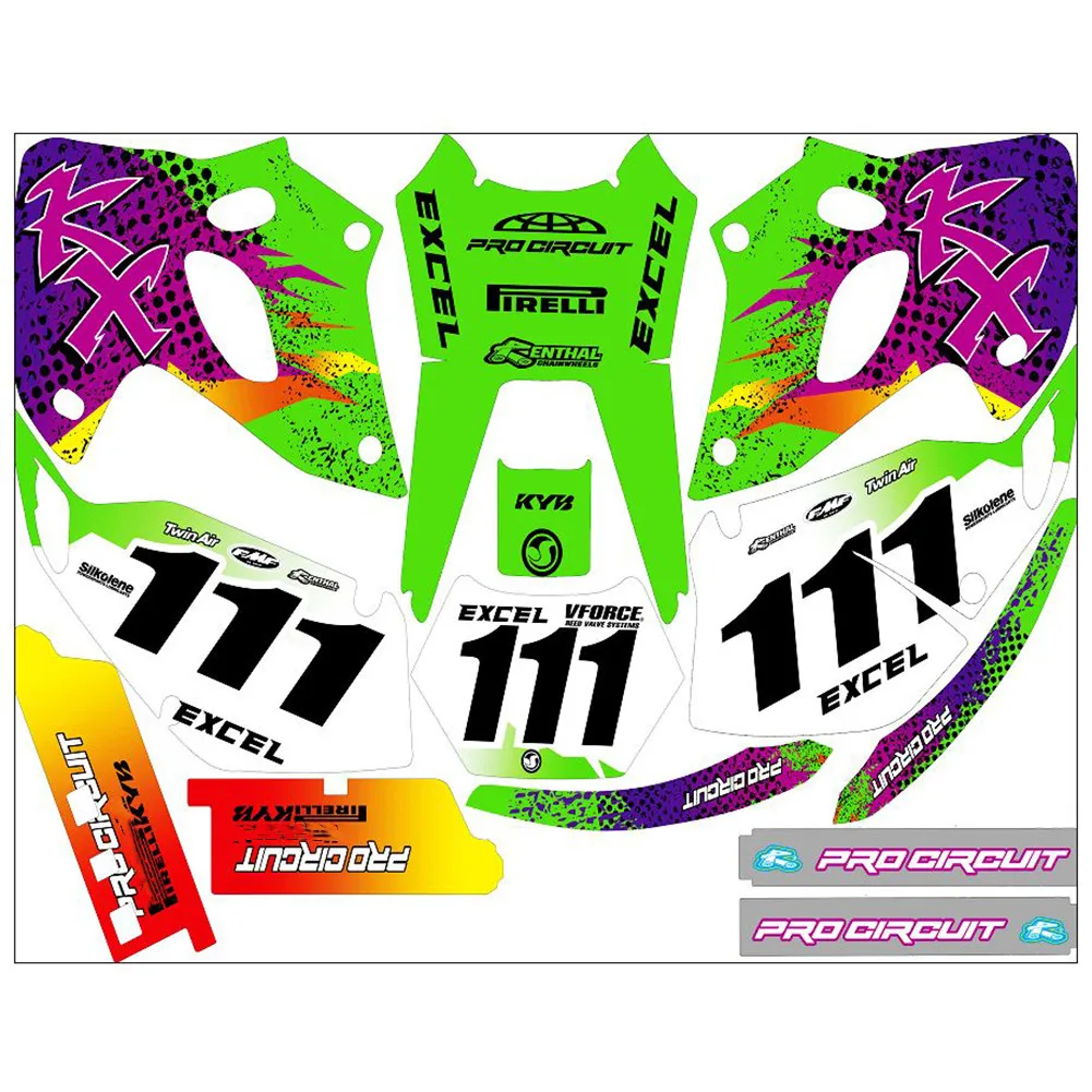 Набор стикеров для KAWASAKI KLX250 KLX 250 1993 1994 1995 1996 1997 300 KLX300 набор графических фонов