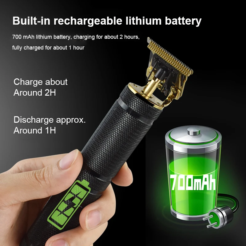 Полосатая машинка для стрижки волос 5 Вт металлическая Т образная