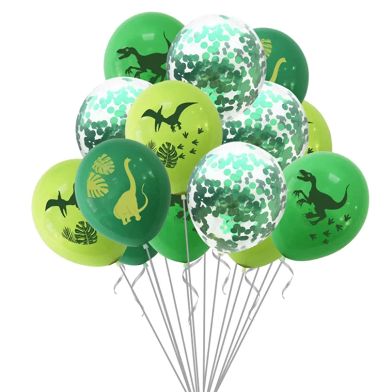 

Dinosaur Themed Latex Balloon Combo Set Green Jungle Birthday Party Decoration