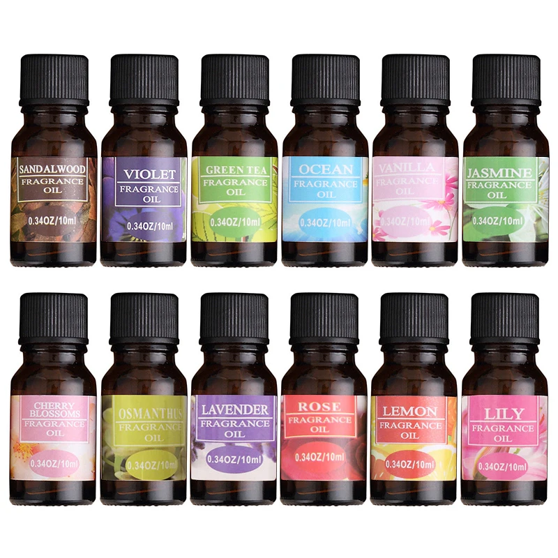 

12 Kinds of Essential Oils for aroma diffuser air Humidifier Aromatherapy Water-soluble Oil Fragrance Jasmine Lavender