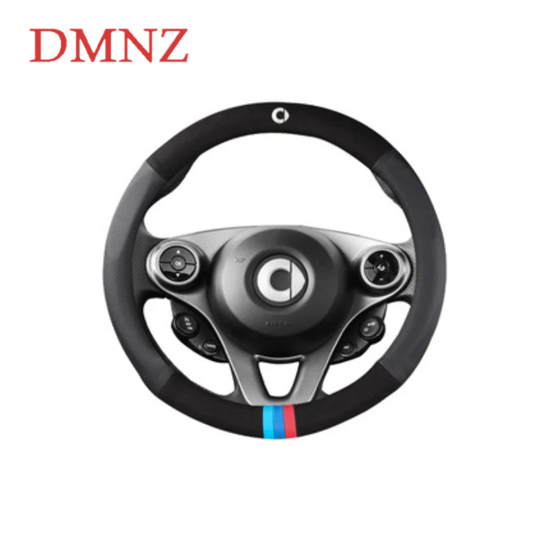 

Utomobile PU Leather Suede Steering Wheel Cover For Mercedes-Benz Smart 451 453 Fortwo Forfour Car Styling Interior Accessories