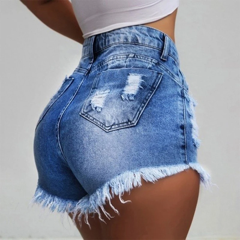 

Slim Tassels Hole Sexy Denim Shorts Women's Fashion Casual Summer Cool Women's Denim Shorts High Waist Plus Size Sexy Shorts