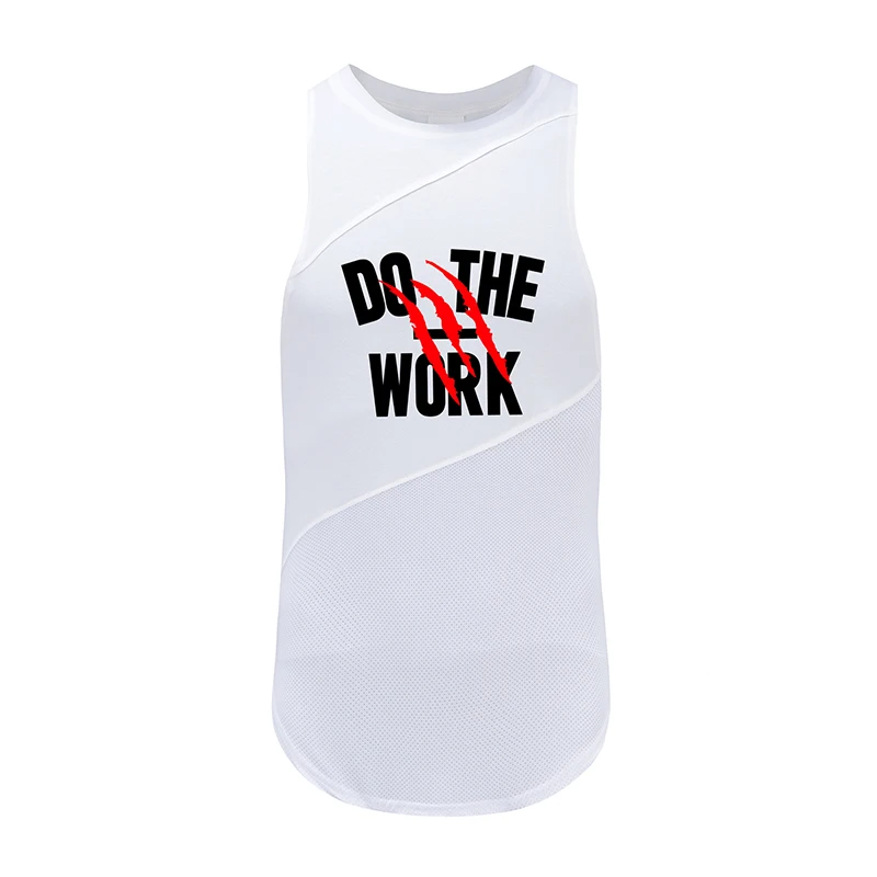 

Cut Out Bodybuilding Stringer Tank Top Men Fitness Men's Singlets Tanktop Sportswear Sleeveless Shirts Gyms Clothes