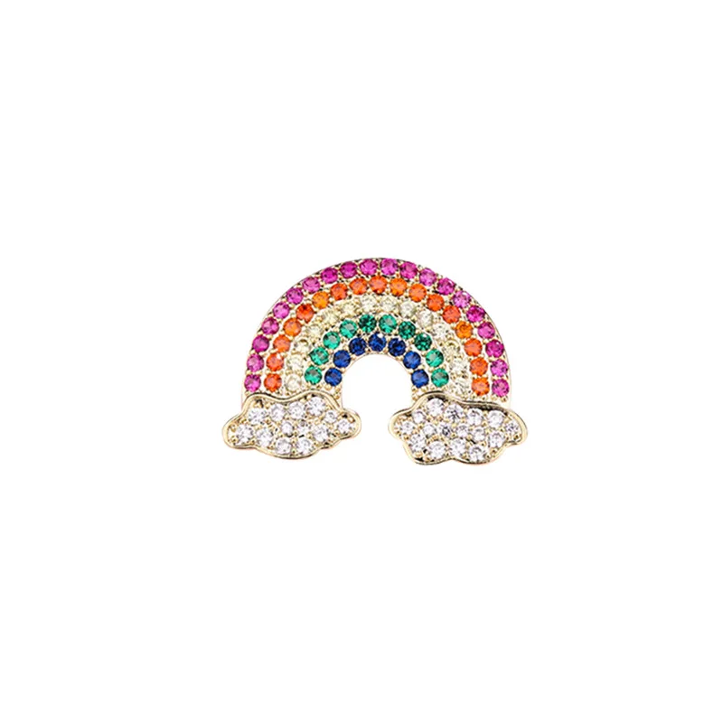 

Colorful Rainbow Brooches Pins Designer Statement Clothes Stabbing Pin Mini Shirt collar pin Button Designer Luxury Corsage