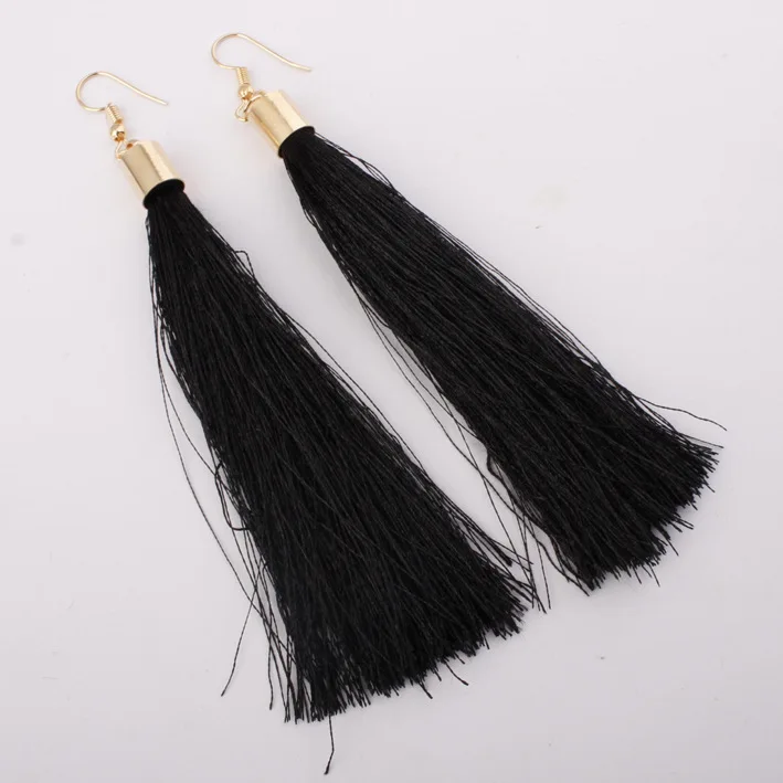 Нация ветер ткань серьги ручной работы кисточки ушные крючки оригинальные