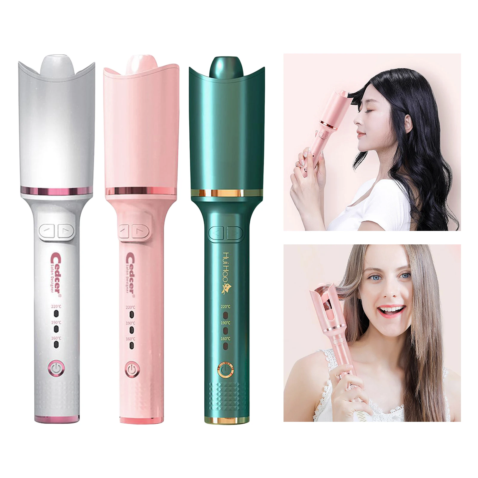 

Automatic Hair Curler Auto Rotating Curling Iron for Salon Home EU Plug Hair Curler Automatic Curling Iron Quick Curls