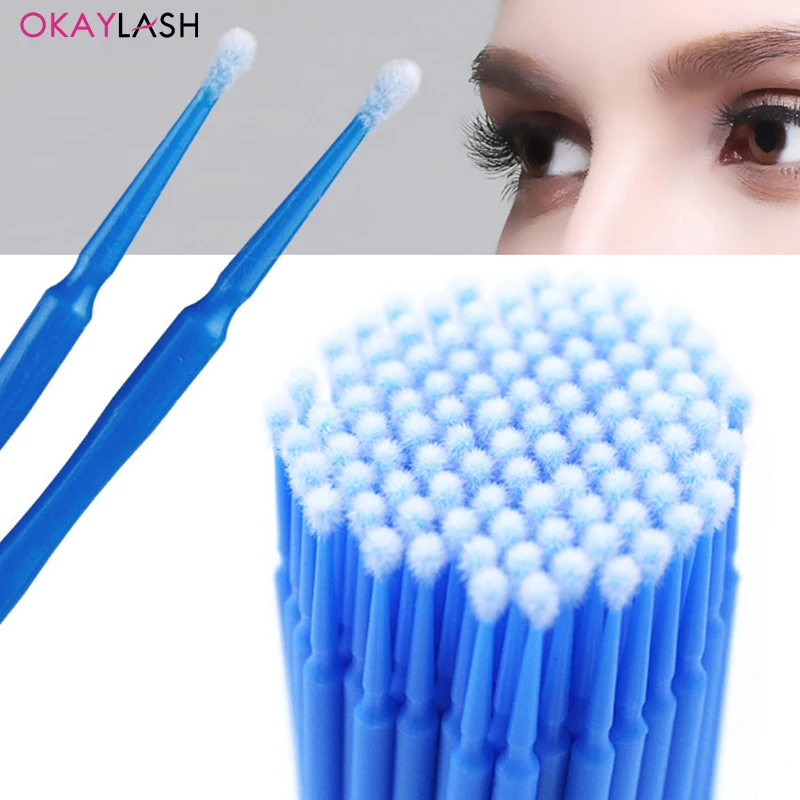 100Pcs/Case Eyelash Extension Cleaning Swabs Eye Lash Lifting Glue Remover Microblade Applicators Mini Makeup Spoolies Wholesale - купить по
