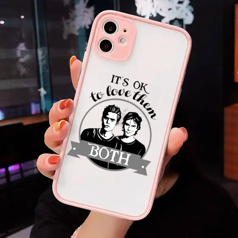 

TV series The Vampire Diaries Phone Cases matte transparent For iphone 7 8 11 12 plus mini x xs xr pro max cover