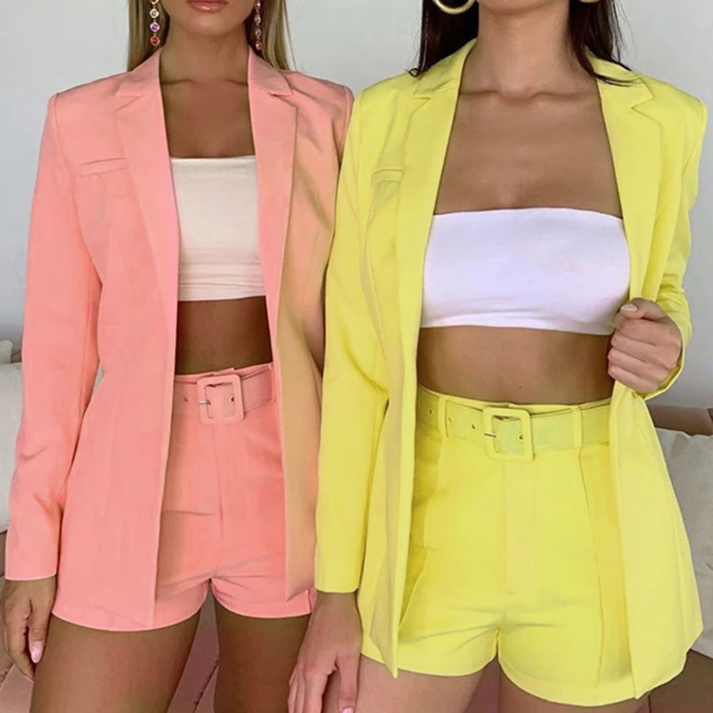 

2021 Summer New Casual Comfortable Elegant All-match Shorts With Belt Women's Shorts Slim Wide Leg Shorts