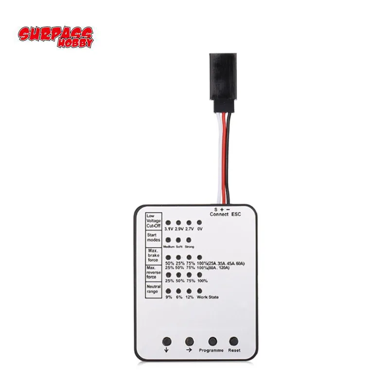 SURPASSHOBBY LED Programming Card for RC Car 25A/35A/45A/60A/80A/120A/150A Brushless ESC Electronic Speed Controller Programme | Игрушки и