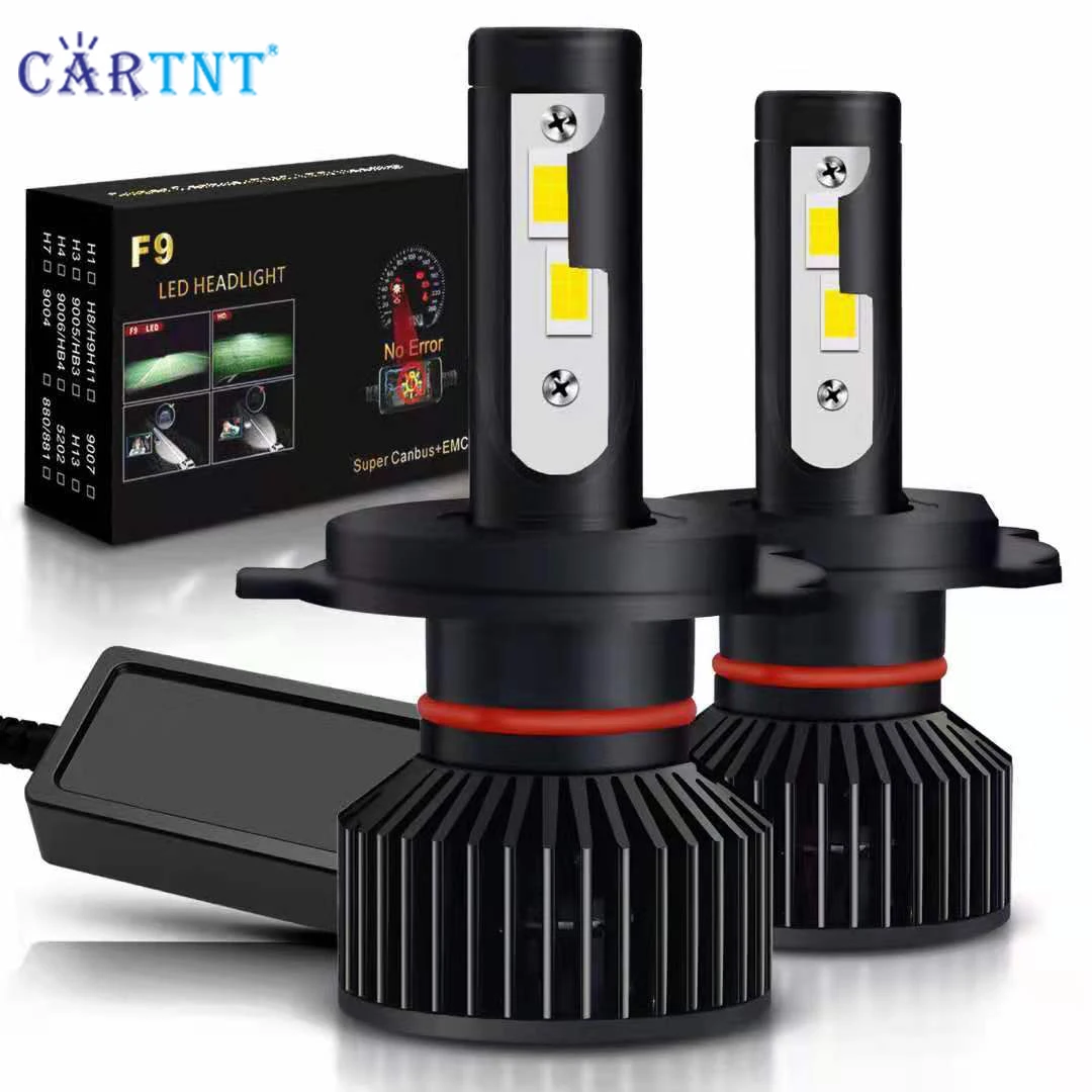 CarTnT 2 шт. автомобиль лампы для передних фар H7 светодиодный H9 HB3 9005 HB4 9006 H11 H4 H8 9004 HB1 H13