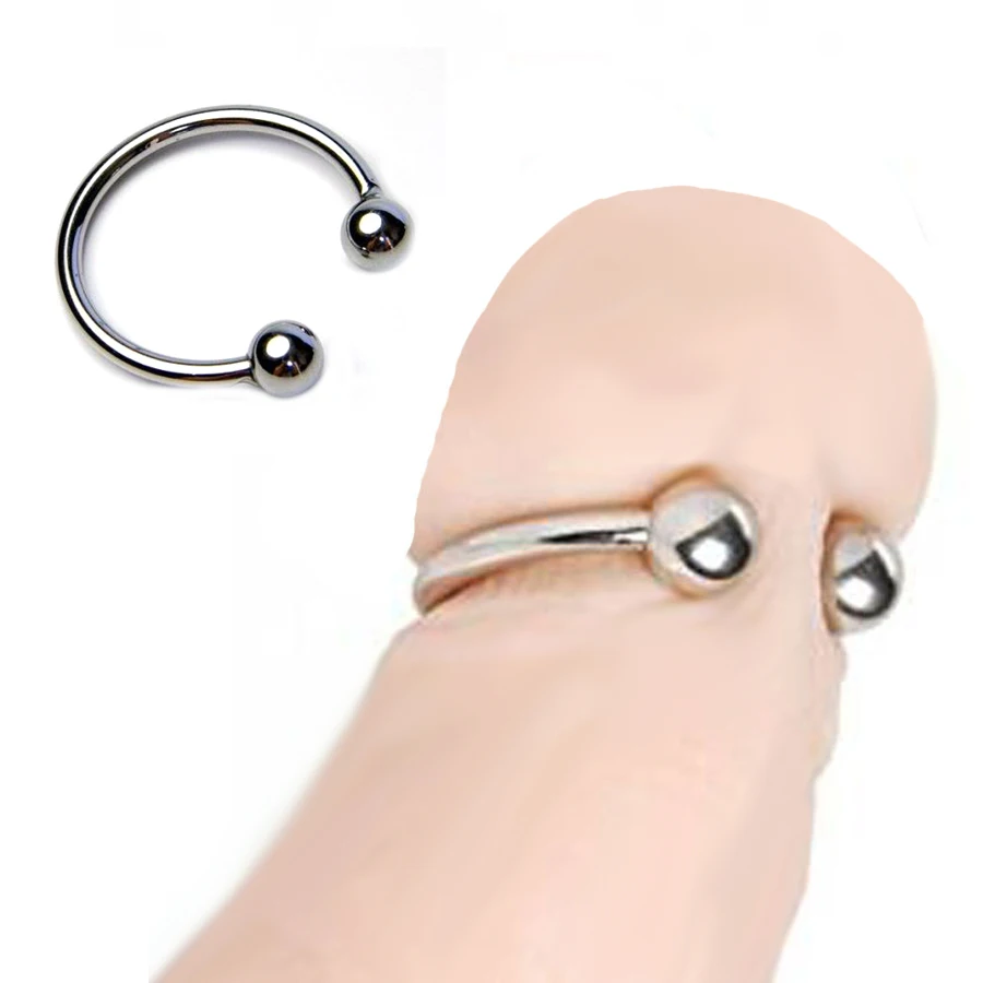 

Foreskin Correction Glans Stimulator Cock Ring Penis Erection Enhancement Stainless Steel Penis Ring Adult Sex Toys for Men Gay