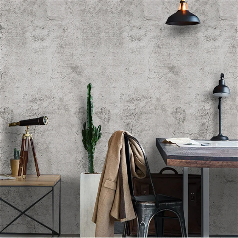 

3m/6m Retro Cement Gray Selfadhesive Wallpaper Waterproof Dormitory Restaurant Cafe Bedroom Living Room For Home Decoration