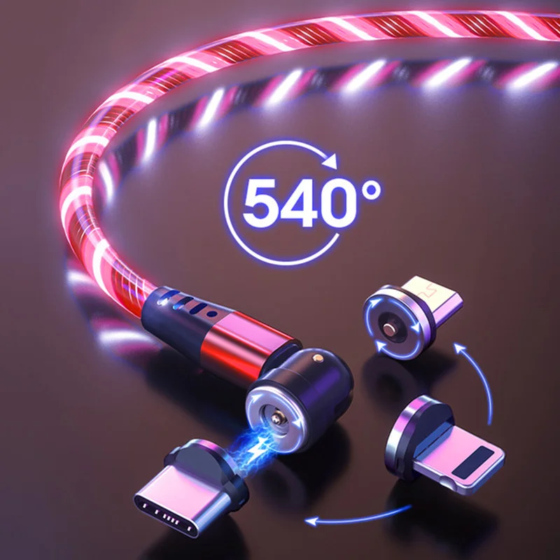 

Светящийся светодиодный светильник 540 Магнитный кабель Micro USB Тип C светящийся Магнитный кабель USB зарядное устройство кабель для iPhone 12 11 Huawei ...