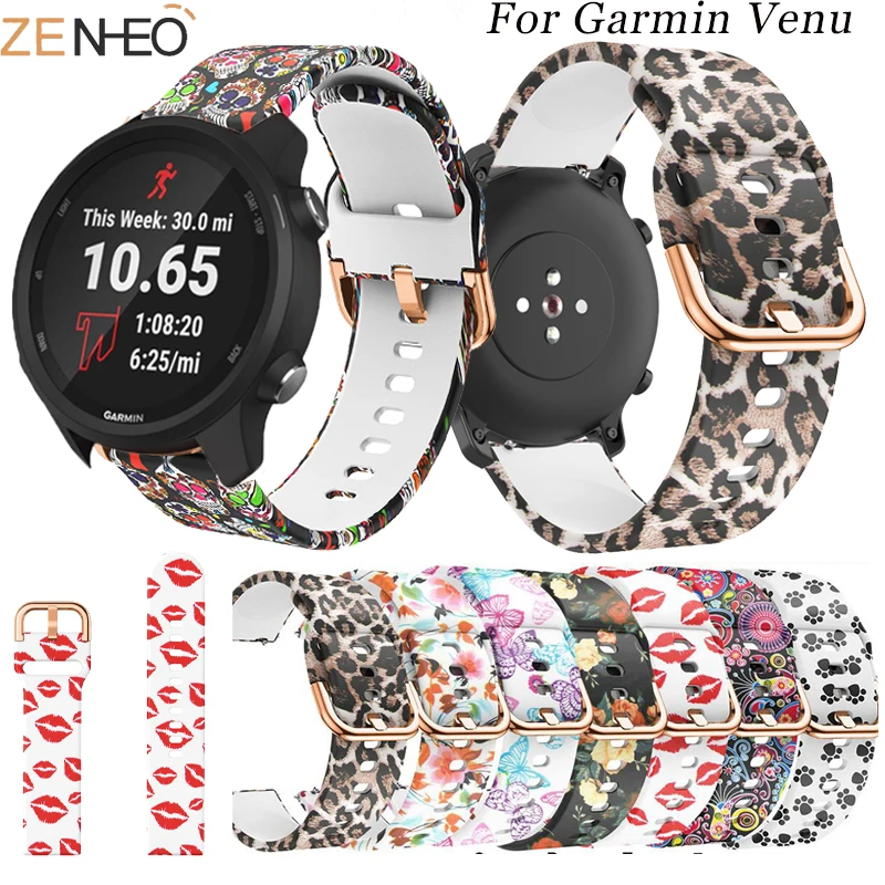

20mm Silicone Watch strap for Garmin Forerunner 245/245M/Vivoactive 3 Smart watches band For Garmin Venu Wristband