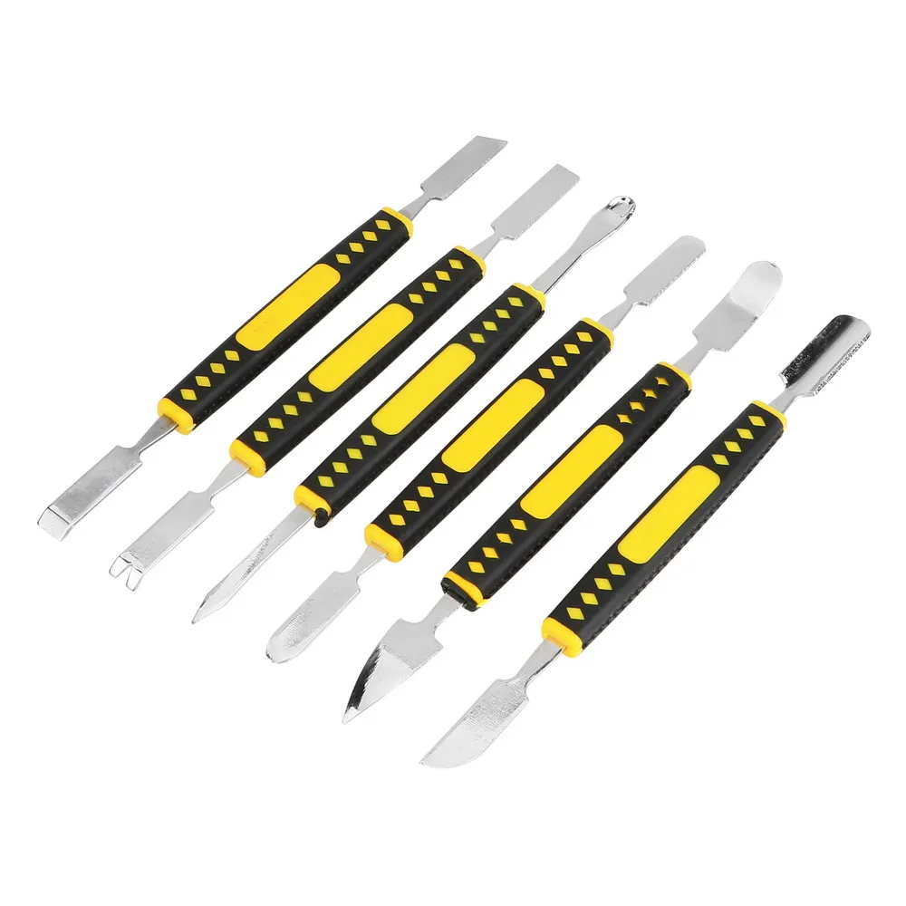 

DIYWORK Crowbar Dual Heads Metal Spudger For Mobile Phone Notebook Prying Opening Repair Tool kit Hand Tools Sets 6pcs/set